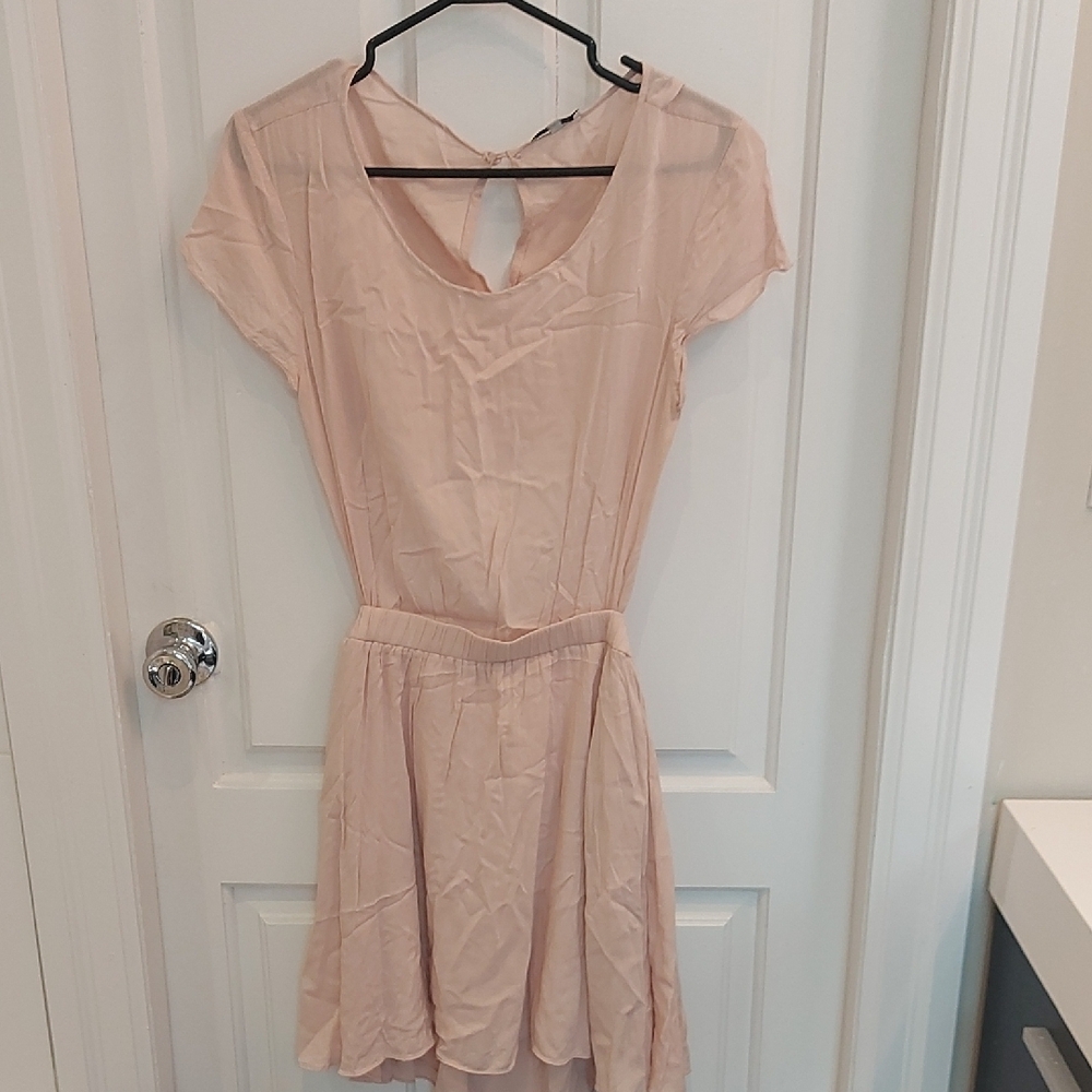 Talula Pink Flutter Sleeve V-Neck Sundress